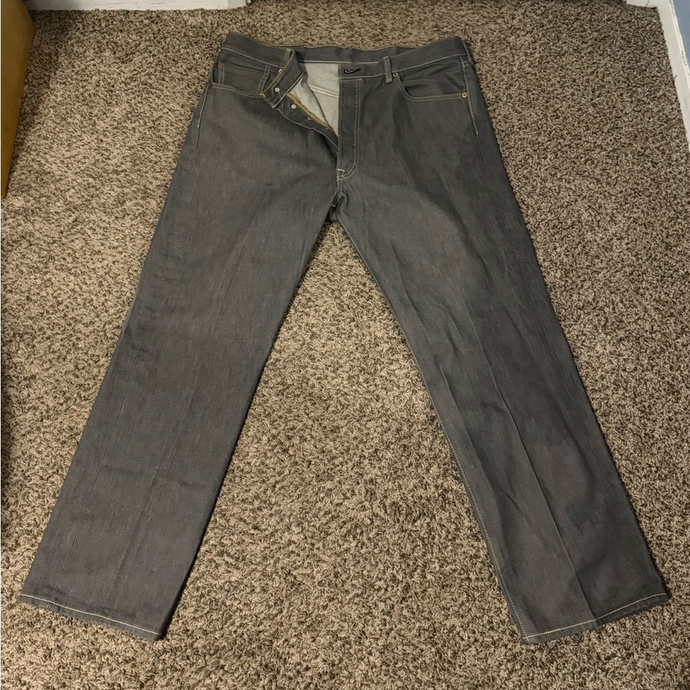 Vintage Levi’s 501 XX Gray Jeans 38x32 - Faded Distressed Look